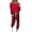 Red, variant on HBFAGFB Pantsuit for Women Casual Long Sleeved Trousers Womens Track Suits 2 Piece Set Red Size XXL