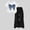 Black, variant on Frnrwgo 2 Piece Girls Outfit Butterfly Short Sleeve Top And Cargo Pants Sets For Summer Size 5-15 Years