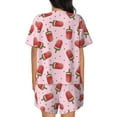thumbnail image 3 of Bingfone Watermelon Ice Cream Print Pajamas Sets for Women Soft Short-Sleeved Pjs with Lounge Shorts Two Piece Sleepwear, 3 of 8