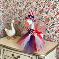 thumbnail image 5 of Patriotic Goose Statue Independence Day Ornament, Red White Blue Striped Outfit Home Decor for Summer Holidays and Festive Celebrations, 5 of 7
