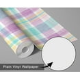 thumbnail image 5 of S4Sassy Plaid Check Wallpaper - Green Wall Covering, 25" x 120" Self-Adhesive Vinyl Walls Paper, Walls Wrap, Easy DIY Wall Covering For Kids Bedroom, Kids room wall decor, Playroom Wallpaper, 5 of 7