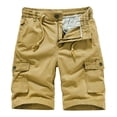 thumbnail image 1 of Pantalones Cortos de Carga de Verano Multibolsillo de Color Sólido, Pantalones Casuales de Cintura Elástica para la Playa, el Descanso Y Al Aire Libre, 1 of 4
