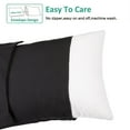 thumbnail image 3 of [Pillowcase]-Ultra Soft Microfiber Body Pillowcase, Cozy Machine Washable long Pillow Cover, Black, 1 Count, Pillow not included, 3 of 5