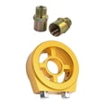 thumbnail image 2 of funtasica Generic Oil Pressure Adapter, Replacement Sturdy Wear Resistant Practical Sandwich Plate Adapter for Engines Cars Repair Golden, 2 of 8