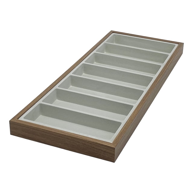 TureClos 7 Grids Glasses Display Tray Cases Sunglasses Displaying Organizer Storage Box Sales Counter Showcase Organization Gray