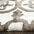 thumbnail image 3 of Safavieh Dip Dye Flower Distressed Wool Area Rug, Ivory/Brown, 2' x 3', 3 of 7