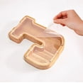 thumbnail image 3 of WeiDu77 Twenty-six Clear Wooden Money Box with Alphabet Letters from A to Z, Large Capacity to Save Custom Coins, Creative Purchase Combination (T), 3 of 6