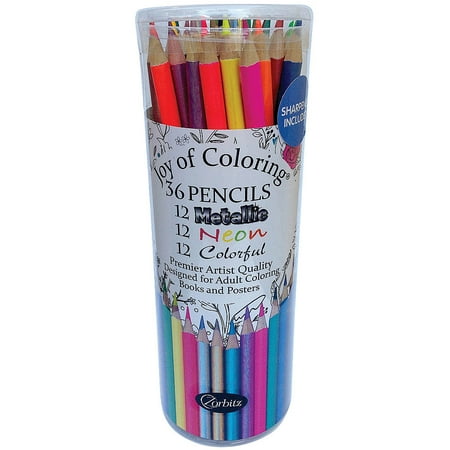 36 Artist Quality Adult Specialty Colored Pencils Includes Neons & (The Best Quality Colored Pencils)