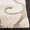 SAFAVIEH Florida Doug Floral Vines Shag Area Rug, Cream/Beige, 4' x 6