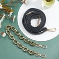 thumbnail image 3 of Juego de 2 correas de repuesto ajustables de cadena plana de cuero y acrílico para bolso de hombro, cartera o bolso de mano - Negro y verde oliva, 3 of 6