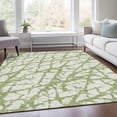 thumbnail image 6 of HomeRoots 676844 5 x 8 ft. Green & Ivory Abstract Transitional Washable Machine Made Rectangle Area Rug with UV Protection, 6 of 9