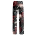 thumbnail image 5 of Clossjun Halloween Pajama Pants for Women Cozy Wide-Leg Novelty Holiday Pumpkin Ghost Bat Print Bottoms Nightwear M, 5 of 6