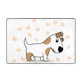 thumbnail image 1 of Bathroom Rug Non-Slip Mat, Super Soft Absorbent Bath Mat - Cartoon Dog Heart Flannel Non-Slip Floor Mat, 36"x24", 1 of 8