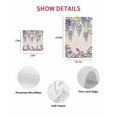 thumbnail image 7 of Purple Flowers Kitchen Dish Towels for Drying Dishes Set of 3, Weeping Spring Floral Rustic Pastoral Waffle Weave Microfiber Hand Tea Bathroom Towels Quick Dry & Absorbent Towel 12x12, 7 of 7