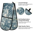 thumbnail image 2 of Yayeee Double Oven Mitt Kitchen Heat Resistant Baking 35" x7" Quilted Glove, Green Flourishing Garden, 2 of 6