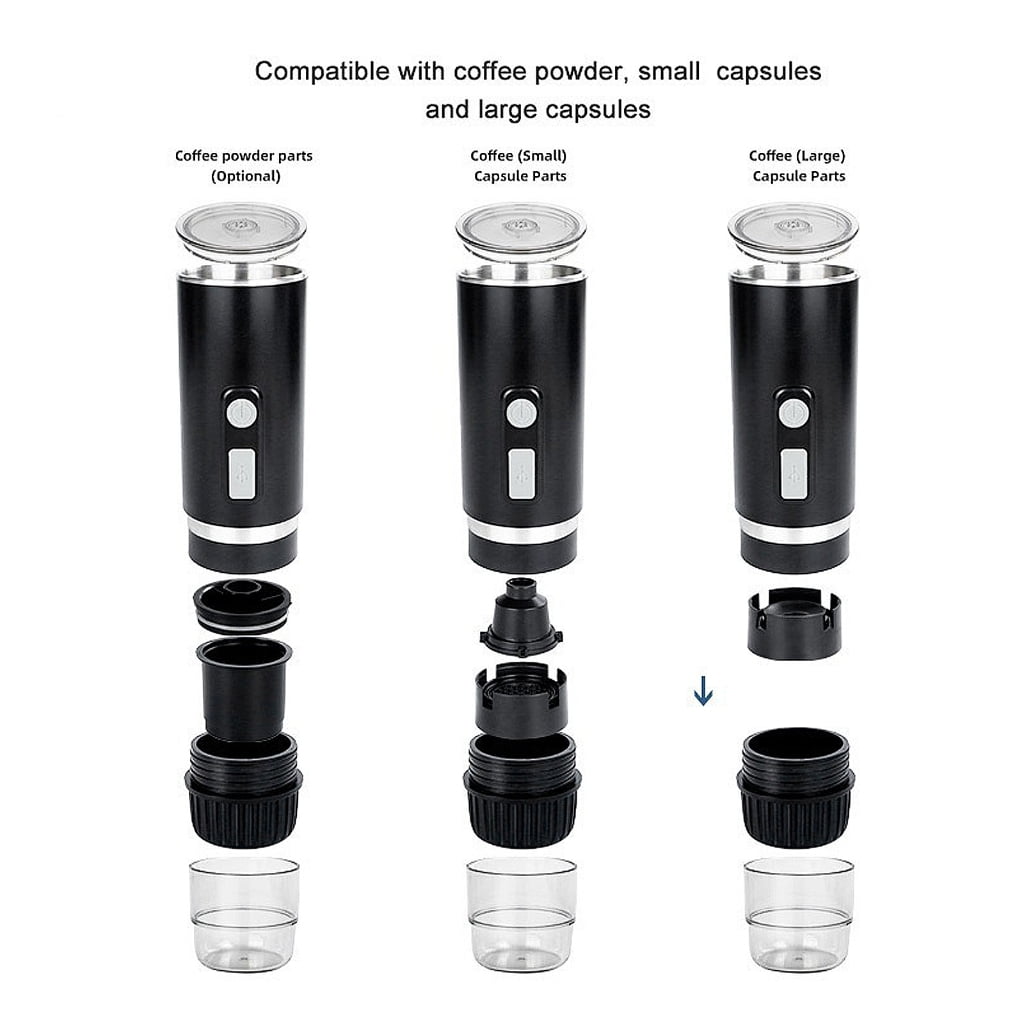 BQBQERT Portable Home Coffee Machine Fully Automatic Espresso Maker Coffee Machine Size Coffee Powder