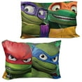 thumbnail image 1 of Les Tortues Ninja Taie d'Oreiller Standard Réversible pour Enfants, 100 % Polyester, 1 of 4