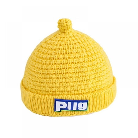

Beanies Baby Knit Hat for Boys Girls Autumn Winter Warm Beanie Hats Furry Balls Pompom Solid Warm Cute Lovely Beanie Cap Gifts