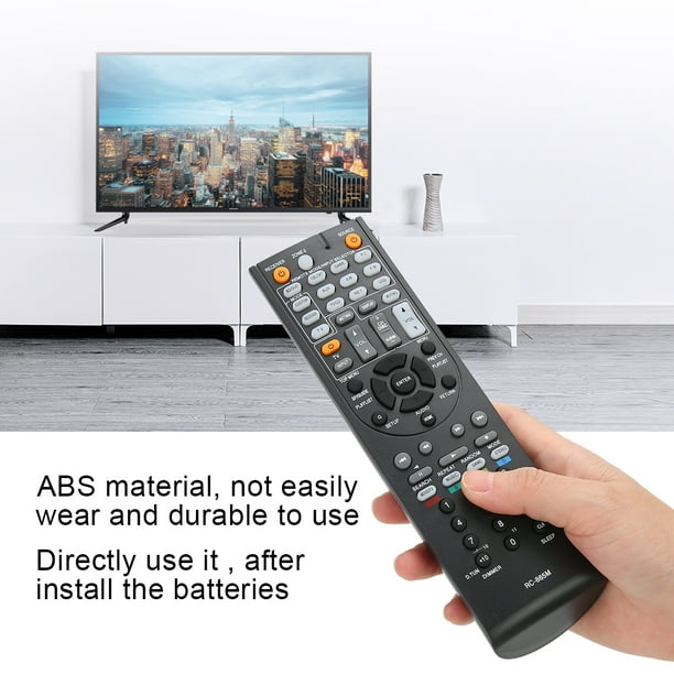 Control remoto RC-865M, Control remoto de TV Negro de Rango de 10M/32.8ft, Universal para TX-NR525 TXNR525 Onkyo AV Receptor