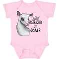 thumbnail image 3 of Inktastic Easily Distracted by Goats Cute Goat Boys or Girls Baby Bodysuit, 3 of 5