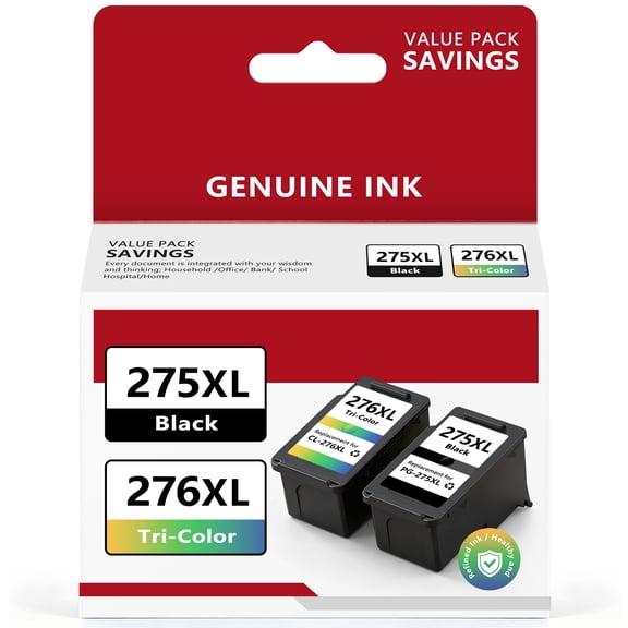 PG275XL/CL276XL Compatible for Canon Ink 275 and 276 Ink Combo Pack - Black & Color Printer Ink Cartridges