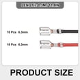 thumbnail image 2 of Uxcell 20Pcs Terminal de Crimpado en Espada Femenino 11.81" Cables 0.25", 2 of 5