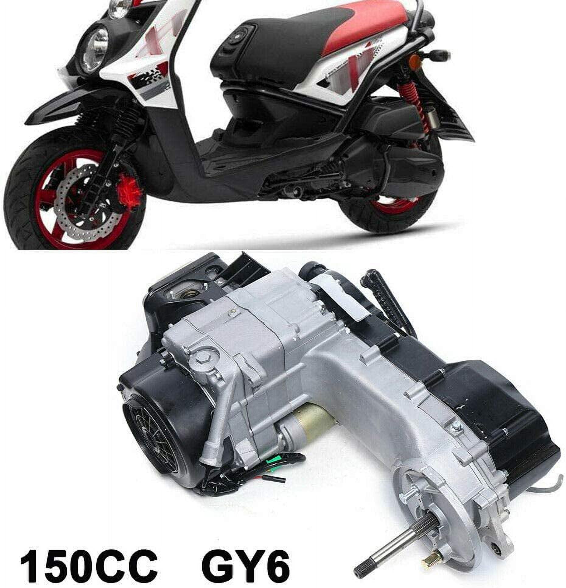 Fichiouy 150CC Single Cylinder 4-Stroke Complete Engine Motor Kit for Scooter ATV Go Kart Engine CVT Auto Clutch Motor Long Case