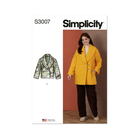 Simplicity Sewing Pattern 3007 - Misses' Coat and Jacket, Size: A (XS-XXL)