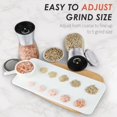 thumbnail image 3 of Dompilc 2 - Pack Salt & Pepper Grinder Set: Refillable, Adjustable Coarseness, 6oz Stainless - Steel Mills with Glass Containers, 3 of 7