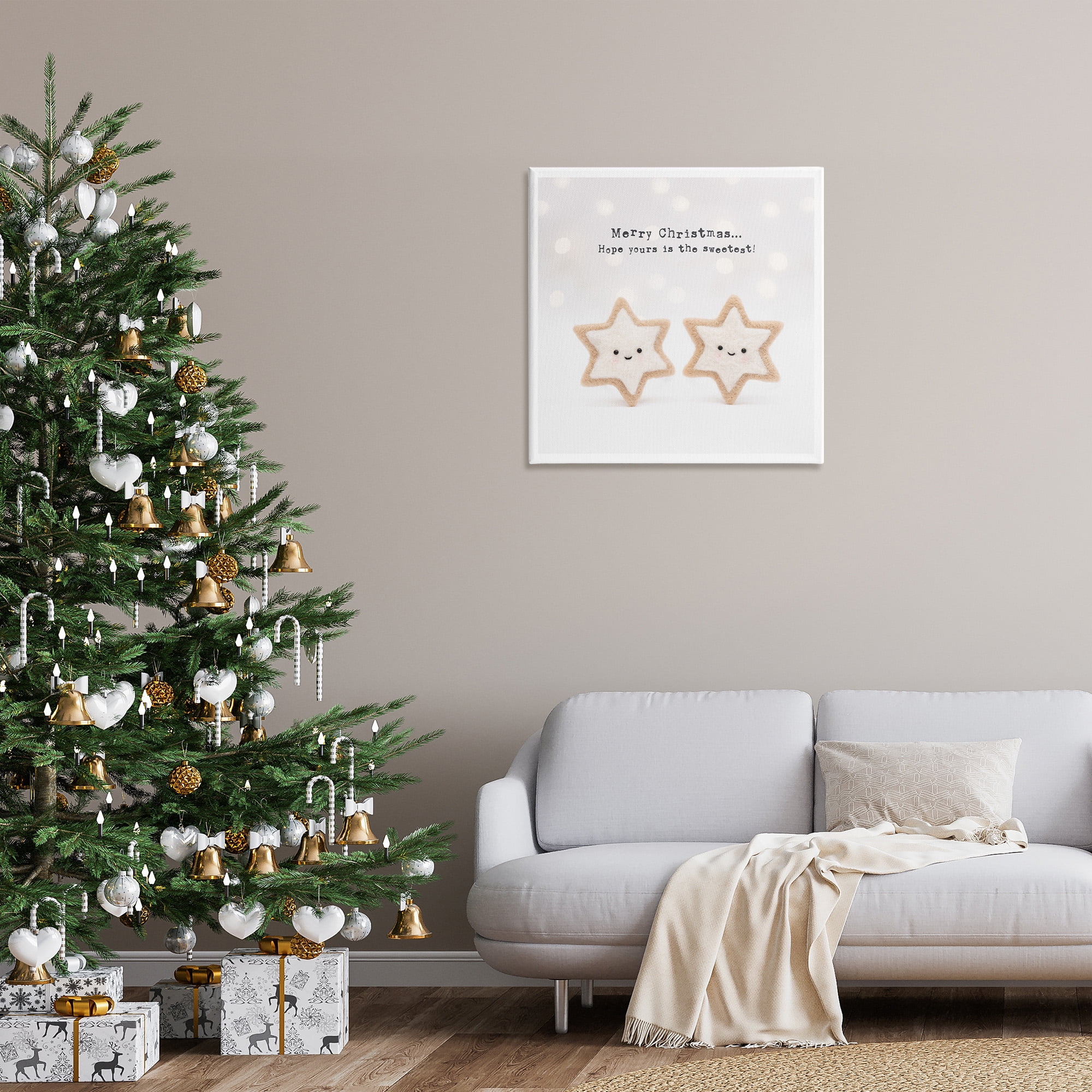 Stupell Industries Christmas Cookie Phrase Holiday Painting Gallery Wrapped Canvas Art Print Wall Art, 30 x 30
