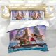 thumbnail image 5 of Moana 2 Conjunto de sábanas temático, trío de piezas, cómodo y amigable con la piel, diseño único, regalo de decoración para el hogar para familiares, amigos y fans,140cm *210cm, 5 of 6