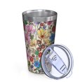 thumbnail image 2 of 16oz Tumblers Pioneer Flower Floral Print Pattern Stainless Steel Vacuum Insulated Double Wall Travel Tumbler Cups Mug with Lid and Straw,Cleaning Brush for Coffee,Tea, 2 of 4