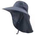 thumbnail image 2 of PULMCheerger Waterproof Breathable Outdoor Sun Hat for Men with 50+ UPF Protection Safari Cap Wide Brim Fishing Hat with Neck Flap, 2 of 7