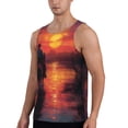 thumbnail image 2 of Picia Sunset River Western Cowboy Printed Men’s Performance Tank, Men's Workout Tank Top Moisture-Wicking Tank Top Muscle tee, Breathable Workout Shirt-Medium, 2 of 7