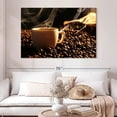 thumbnail image 2 of Elephant Stock Hot Coffee Cup Wall Art - Horizontal Canvas Wall Art - Dining Room Wall Decor - Food And Drink Canvas - Black And Orange Decor - 51" x 34", 2 of 8