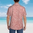 thumbnail image 3 of Lsque Rose Gold Pink Glitter pattern Hawaiian Shirt for Men, Unisex Summer Beach Casual Short Sleeve Button Down Shirts-XX-Large, 3 of 9