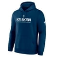 thumbnail image 4 of Men's Fanatics Deep Sea Blue Seattle Kraken Authentic Pro Primary Hoodie, 4 of 5