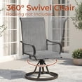 thumbnail image 5 of Pirecart Patio Swivel Chairs Set of 2, 360° Textilene Outdoor Dining Chairs W/ High Back & Ergonomic Armrest, Gray, 5 of 12