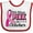 White and Red, variant on Inktastic Breast Cancer Awareness We Wear Pink in October Girls Baby Bib