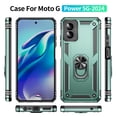 thumbnail image 4 of Dteck for Motorola Moto G Play 4G 2024 Case, Shockproof Heavy Duty Rotated Ring Kickstand Metal Ring Bracket All-Round Anti Drop Armor TPU+PC Case with Magnetic car Mount Cover, Darkgreen, 4 of 4