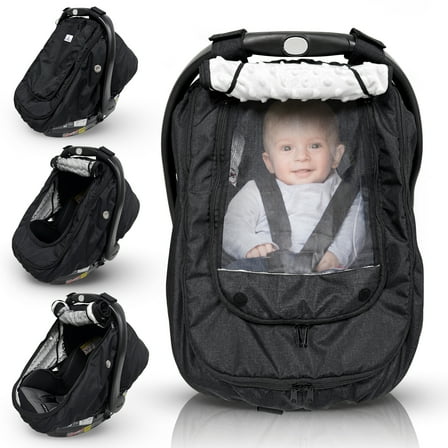 Waterproof Baby Car Seat Cover, Windproof Carseat Cover for Babies, Keeps babies Warm & Comfy