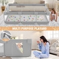 thumbnail image 7 of Babyeap Large Baby Playpen with Mat,71"x50"Playpen for Babies and Toddlers,Baby Play Yard Baby Fence Play Area Indoor Outdoor,LightGray, 7 of 7