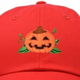 thumbnail image 2 of DALIX Jack-O-Lantern Halloween Pumpkin Hat Mens Womens Baseball Cap in Red, 2 of 7