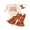 Khaki, variant on Gupgi Newborn Baby Girl Christmas Outfit Ribbed Bodysuit Flare Pants Headband Cute Infant Girl Winter Clothes