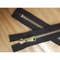 thumbnail image 3 of Leekayer 6 cremalleras de metal #5 de 8 pulgadas con extremo cerrado, 20 cm, dientes dorados, cremallera negra para coser jeans, bolsa, bolsillo, chaqueta, abrigos, manualidades, cremallera de 8 pulga, 3 of 5