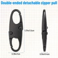 thumbnail image 2 of Anti-Theft Zipper Clips, 20-Pack, Metal Locks for Luggage, Backpack, Suitcase, Black, 2 of 7