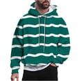 thumbnail image 2 of Sudadera con capucha para hombre, estilo casual, con cuello redondo, estampado, manga larga, blusa de poliéster, 2 of 6