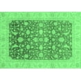 thumbnail image 1 of Ahgly Company Indoor Rectangle Oriental Emerald Green Modern Area Rugs, 4' x 6', 1 of 4