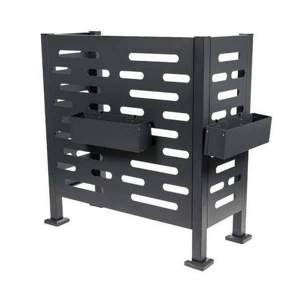 RTS Home Accents 556300110A7981 RTS Home Accents Air Conditioner Planter Screen - Extra Large, Graphite Color