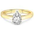 thumbnail image 3 of 5 Carat IGI Certified Pear Shape Lab Grown Diamond Engagement Ring | 14K Yellow Gold |Shye Petal Solitaire Diamond Ring | FG-VS1-VS2 Quality Friendly Diamonds, 3 of 4